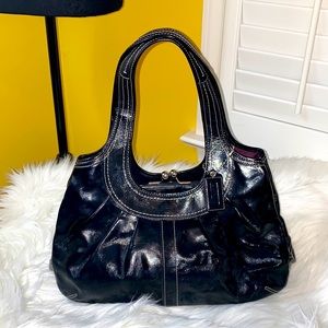 Coach Pleated Ergo Kisslock Shoulder Bag